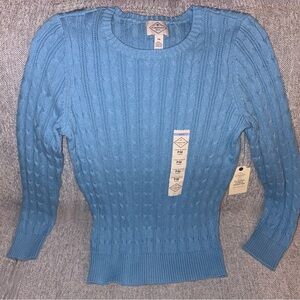 St. John's Bay Light Blue Cable Knit Sweater